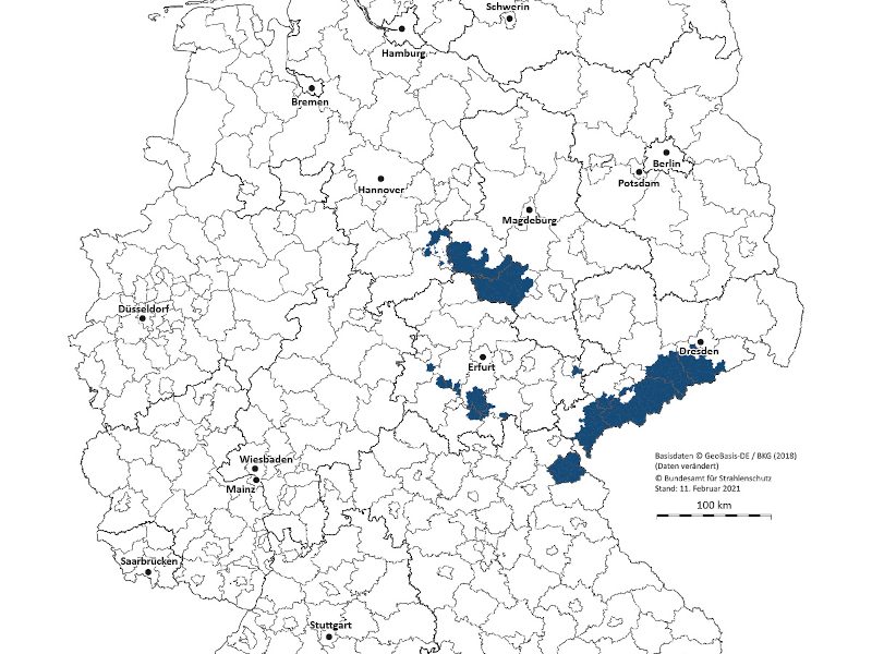 Radon Vorsorgegebiete